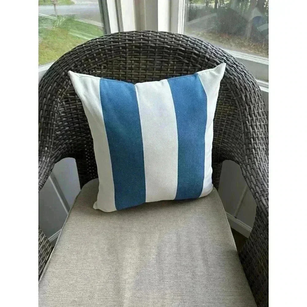 Sunbrella‎ Cabana Stripe Indoor/Outdoor Accent Pillow NWOT